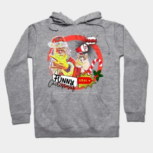 POP ART CAT & SANTA - FUNNY CHRISTMAS Hoodie